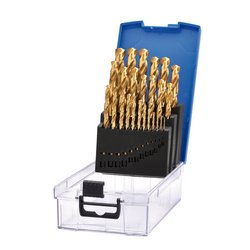 HSS Titanium Nitride Coated Drill Bit Set (25 Piece)