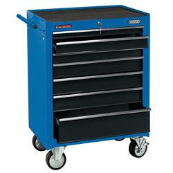 Roller Tool Cabinet, 7 Drawer, 26", Blue