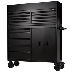 BUNKER® 13 Drawer Combined Roller Cabinet and Tool Chest, 52", Black