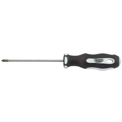 Draper Expert Cross Slot Soft Grip Screwdriver, No.0 x 75mm