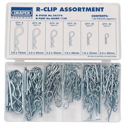R-Clip Assortment (150 Piece)
