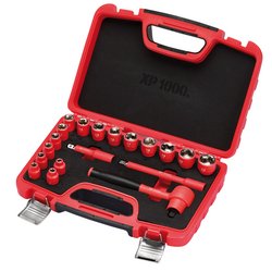 XP1000® VDE Metric Socket Set, 3/8" Sq. Dr. (19 Piece)