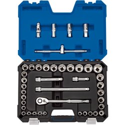 Draper Expert HI-TORQ® Combined MM/AF Socket Set, 1/2" Sq. Dr., Blue (41 Piece)