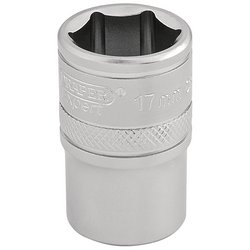 Draper Expert 6 Point Metric Socket, 1/2" Sq. Dr., 17mm