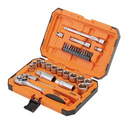 HI-TORQ® 6 Point Socket Set, 1/4" and 3/8" (34 Piece)