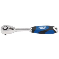 Draper Expert Soft Grip Reversible Ratchet, 1/4" Sq. Dr., 72 Tooth
