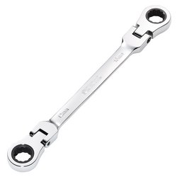 Draper HI-TORQ® Metric Flexible Head Double Ring Ratchet Spanner, 12 x 13mm