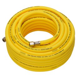 High Visibility Hybrid Air Hose, 20m x 8mm, 1/4" BSP, Yellow