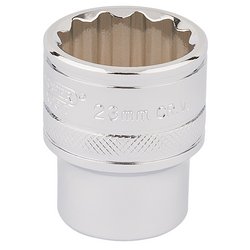 Draper Expert HI-TORQ® 12 Point Socket, 1/2" Sq. Dr., 23mm