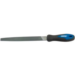 Engineers Flat Second Cut File with Soft Grip Handle, 200mm