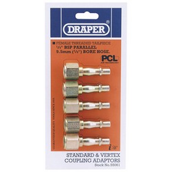 1/4" Female Thread PCL Coupling Screw Adaptor (Pack of 5)