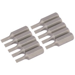Plain Slot Insert Bit, 3mm, 1/4" Hex, 25mm Long (Pack of 10)