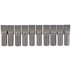 Plain Slot Insert Bit, 8mm, 1/4" Hex, 25mm Long (Pack of 10)