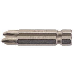 Cross Slot Insert Bit, 1/4" Hex, 50mm Long, No.2 (Pack of 2)