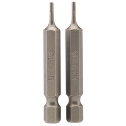 Hexagonal Insert Bit, 1.5mm, 1/4" Hex, 50mm Long (Pack of 2)