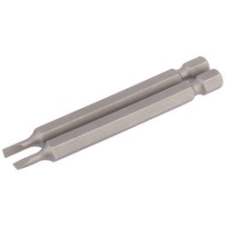 Plain Slot Insert Bit, 3mm, 1/4" Hex, 75mm Long (Pack of 2)
