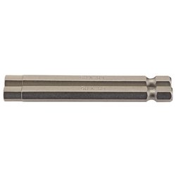 Hexagonal Insert Bit, 6mm, 1/4" Hex, 75mm Long (Pack of 2)