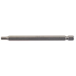 Hexagonal Insert Bit, 4mm, 1/4" Hex, 100mm Long (Pack of 1)