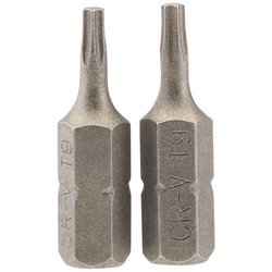 Draper TX-STAR® Insert Bit, 1/4" Hex, 25mm Long, T9 (Pack of 2)