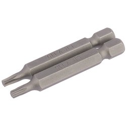 Draper TX-STAR® Insert Bit, 1/4" Hex, 50mm Long, T15 (Pack of 2)