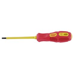 Draper Expert VDE Approved Fully Insulated Plain Slot Screwdriver, 4.0 x 100mm