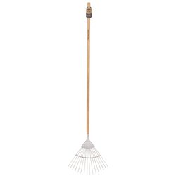 Draper Heritage Stainless Steel Lawn Rake with Ash Handle