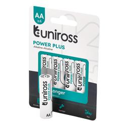 Uniross LR6 AA Power Plus Alkaline Batteries (Pack of 4)